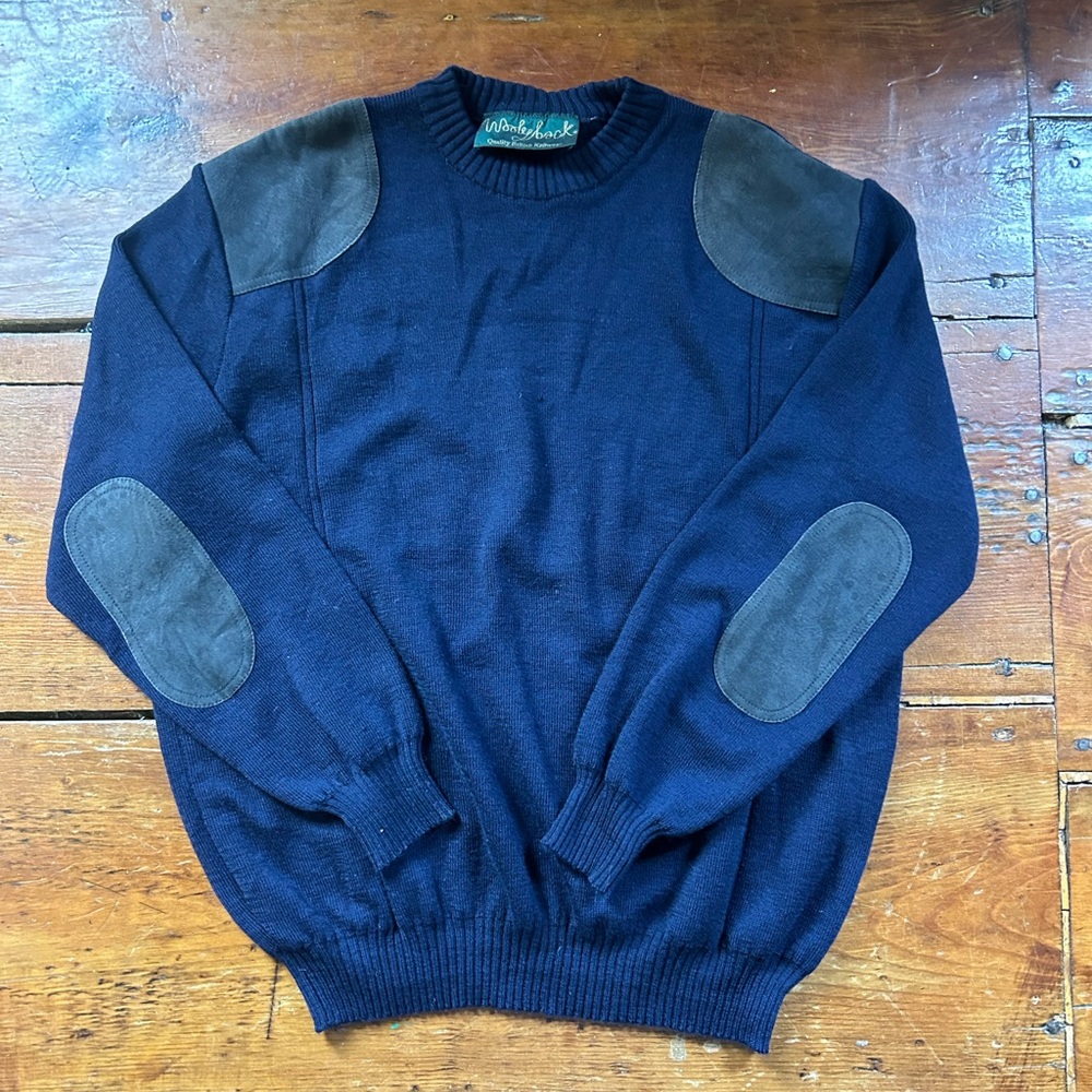 Woolyback Made In England New Wool Suede Heavy Sweater Mens XL